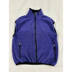 Perigee Fleece Vest Purple Zip Up Polartec Climate Control Fabric Size M